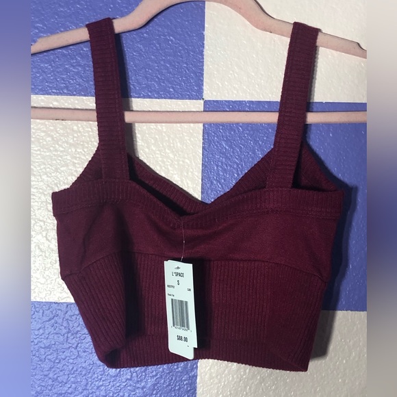 NWT L*Space Rosie Top in Cabernet - Picture 3 of 5